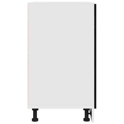Hängande skåp Svart Ek 50 x 46 x 81,5 cm Konstruerat trä