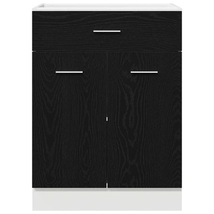 Hängande skåp Svart Ek 60 x 46 x 81,5 cm Konstruerat trä