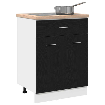 Hängande skåp Svart Ek 60 x 46 x 81,5 cm Konstruerat trä