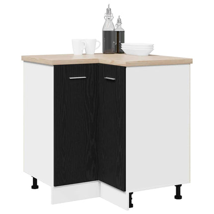 Hängande skåp Svart Ek 75,5 x 75,5 x 80,5 cm Konstruerat trä