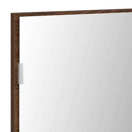 Spegel Väggmonterad brun ek 80 x 37 cm Glas och konstruerat trä
