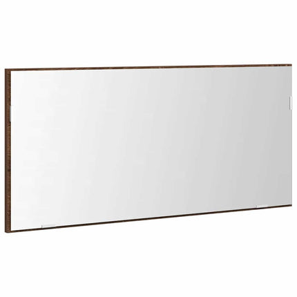 Spegel Väggmonterad brun ek 80 x 37 cm Glas och konstruerat trä