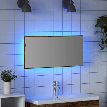 Spegel Gammalt trä 80 x 37 cm Glas och konstruerat trä