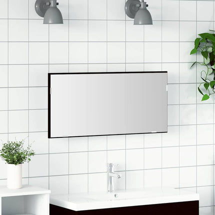 Spegel med spegel Svart ek 80 x 37 cm Glas och konstruerat trä