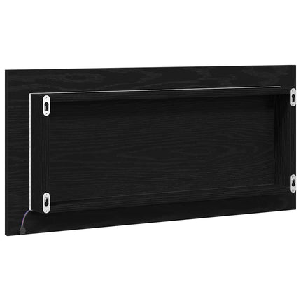 Spegel med spegel Svart ek 80 x 37 cm Glas och konstruerat trä