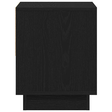 Nattduksbord 2 pcs Svart Ek 45 x 34 x 44 cm Konstruerat trä