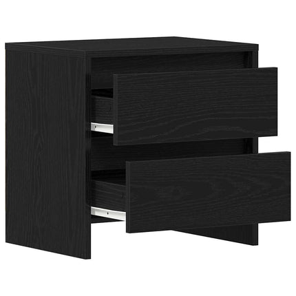 Nattduksbord Svart Ek 45 x 34 x 44,5 cm Konstruerat trä