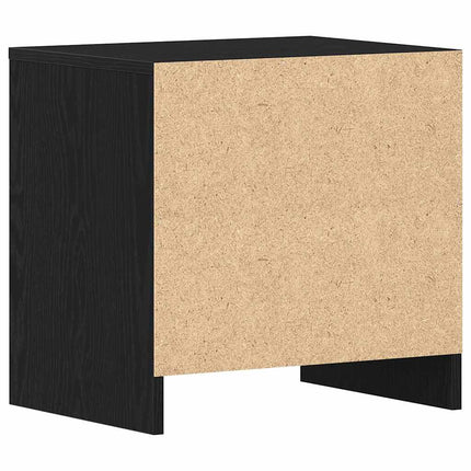 Nattduksbord 2 pcs Svart Ek 45 x 34 x 44,5 cm Konstruerat trä