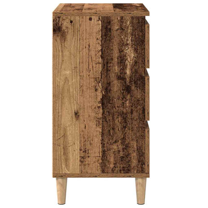 Nattduksbord Gammalt trä 40 x 35 x 70 cm Konstruerat trä
