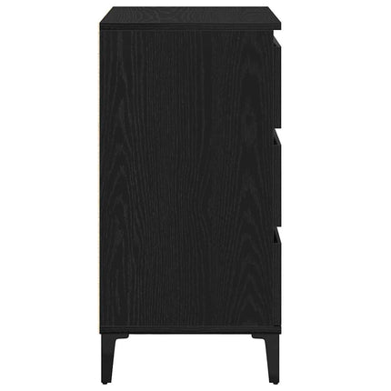 Nattduksbord Svart Ek 45 x 35 x 44 cm Konstruerat trä