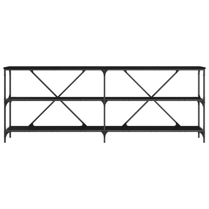 Konsolbord Svart Ek 200 x 30 x 75 cm Konstruerat trä