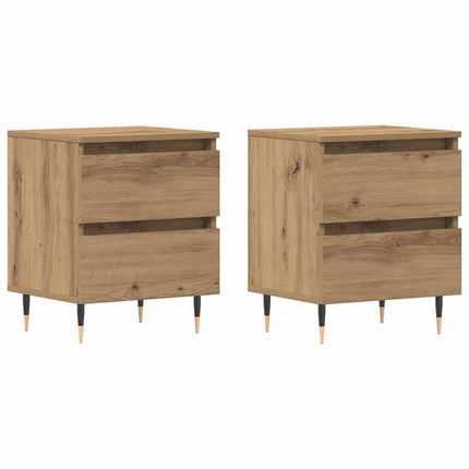 Nattduksbord 2 pcs Artisan Ek 40 x 35 x 50 cm Konstruerat trä