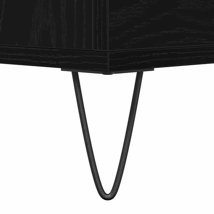 Sideboard med låda Svart Ek 60 x 35 x 70 cm Konstruerat trä