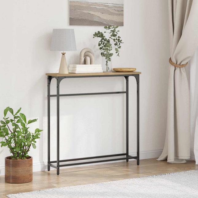 Konsolbord Artisan Ek 75 x 19,5 x 75 cm Konstruerat trä