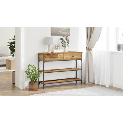 Konsolbord Gammalt trä 100 x 25 x 75 cm Konstruerat trä
