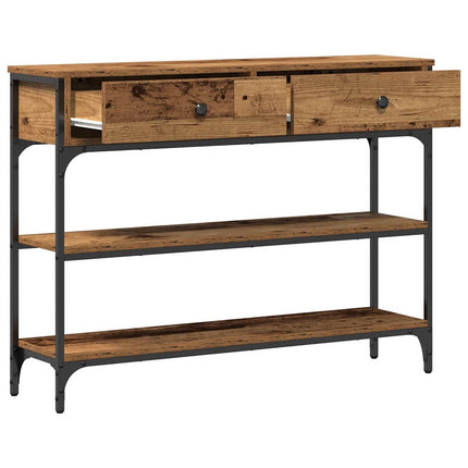 Konsolbord Gammalt trä 100 x 25 x 75 cm Konstruerat trä