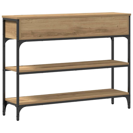 Konsolbord med låda Artisan Ek 100 x 25 x 75 cm Konstruerat trä
