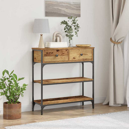 Konsolbord Gammalt trä 72,5 x 25 x 75 cm Konstruerat trä