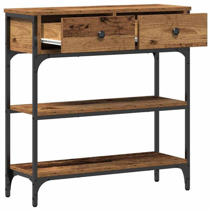 Konsolbord Gammalt trä 72,5 x 25 x 75 cm Konstruerat trä
