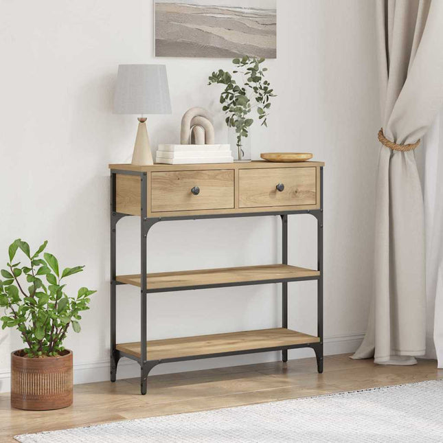 Konsolbord Artisan Ek 72,5 x 25 x 75 cm Konstruerat trä