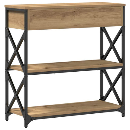 Konsol Bord med låda med hylla artisan ek 75 x 28 x 75 cm