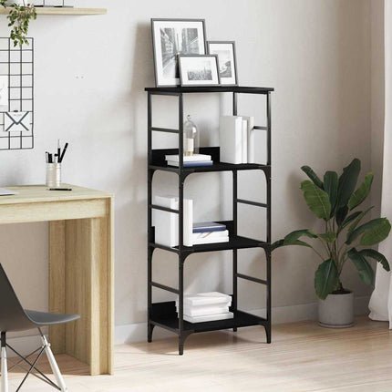 Hyllsystem Svart Ek 50 x 33 x 117,5 cm Konstruerat trä