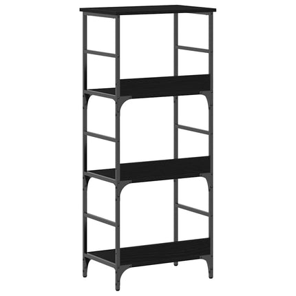 Hyllsystem Svart Ek 50 x 33 x 117,5 cm Konstruerat trä