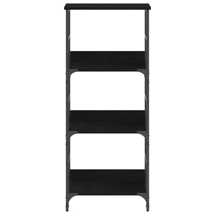 Hyllsystem Svart Ek 50 x 33 x 117,5 cm Konstruerat trä