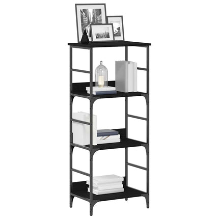 Hyllsystem Svart Ek 50 x 33 x 117,5 cm Konstruerat trä