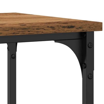 Konsolbord med hylla med lagring Gammalt trä 100 x 35 x 75 cm