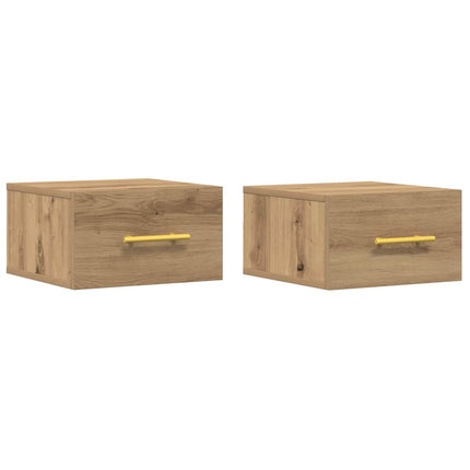 Nattduksbord 2 pcs Artisan Ek 35 x 35 x 20 cm Konstruerat trä