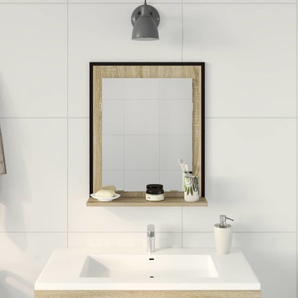Badrumsspegel Svart 50 x 12 x 60 cm Glas och konstruerat trä