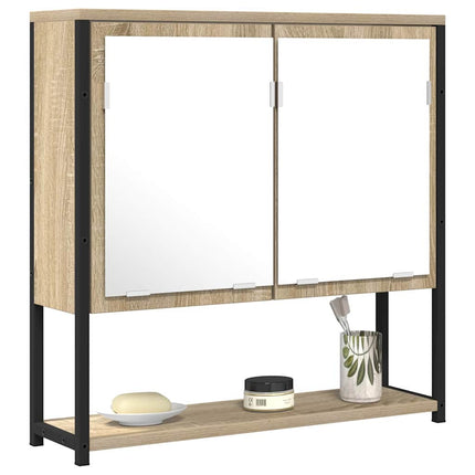 Badrumsspegel Beige 60 x 16 x 60 cm Glas och konstruerat trä