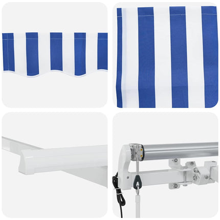 Utfällbar markis Blå 250 x 200 cm tyg