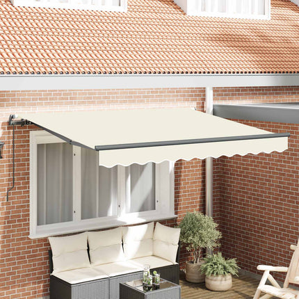 Utfällbar markis Kräm 250 x 200 cm tyg