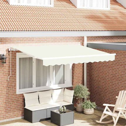 Utfällbar markis Kräm 250 x 200 cm tyg