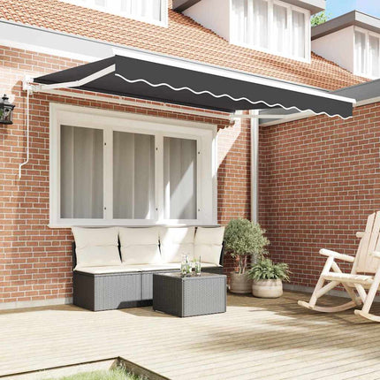 Markisram Antracit 250 x 200 cm Polyester med PU-beläggning