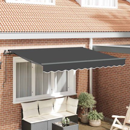 Utdragbar markis Antracit 250 x 200 cm tyg