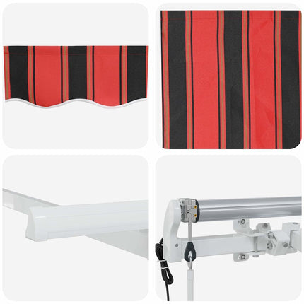 Utfällbar markis Orange 250 x 200 cm tyg
