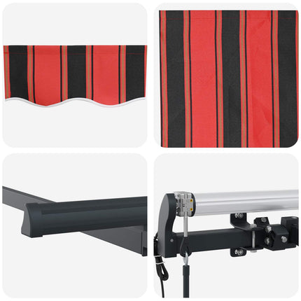Utfällbar markis Orange 250 x 200 cm tyg