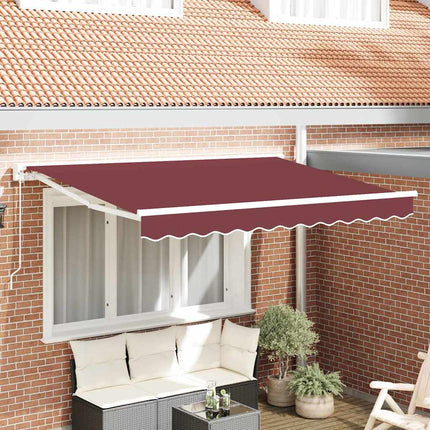 Markisram Vinröd 250 x 200 cm Polyester med PU-beläggning