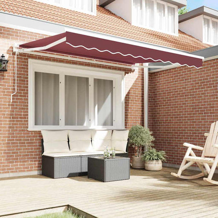 Markisram Vinröd 250 x 200 cm Polyester med PU-beläggning
