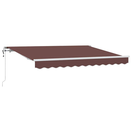 Utfällbar markis Brun 250 x 200 cm tyg