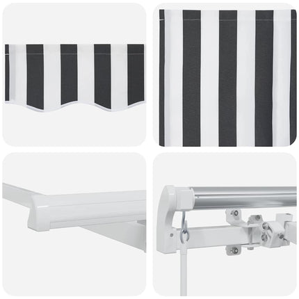 Utfällbar markis Antracit 250 x 200 cm tyg