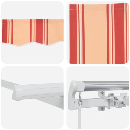 Utfällbar markis Gul och Orange 250 x 200 cm tyg