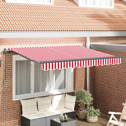Utfällbar markis Röd 250 x 200 cm tyg