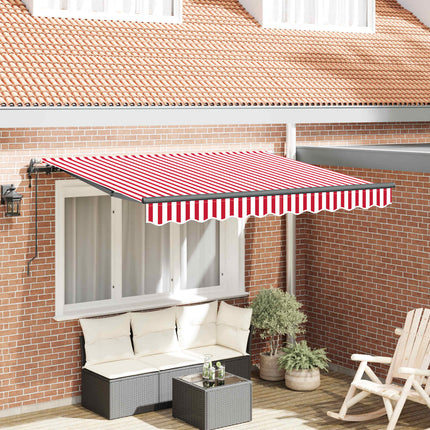 Utfällbar markis Röd 250 x 200 cm tyg