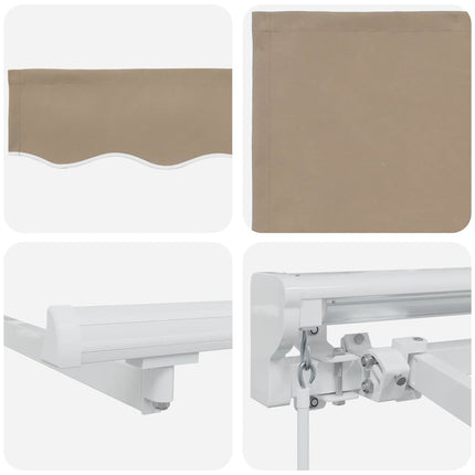 Markisram Beige 250 x 200 cm Polyester med PU-beläggning