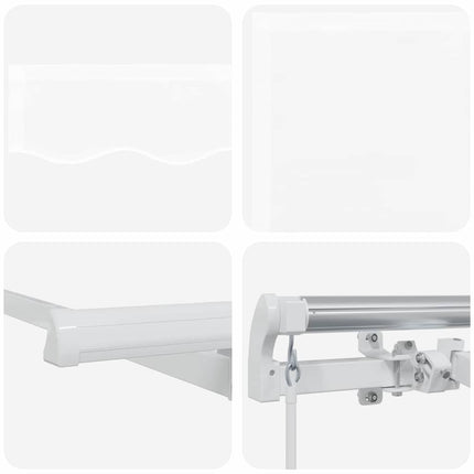 Utfällbar markis Vit 250 x 200 cm tyg