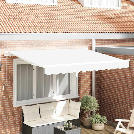 Utfällbar markis Vit 250 x 200 cm tyg